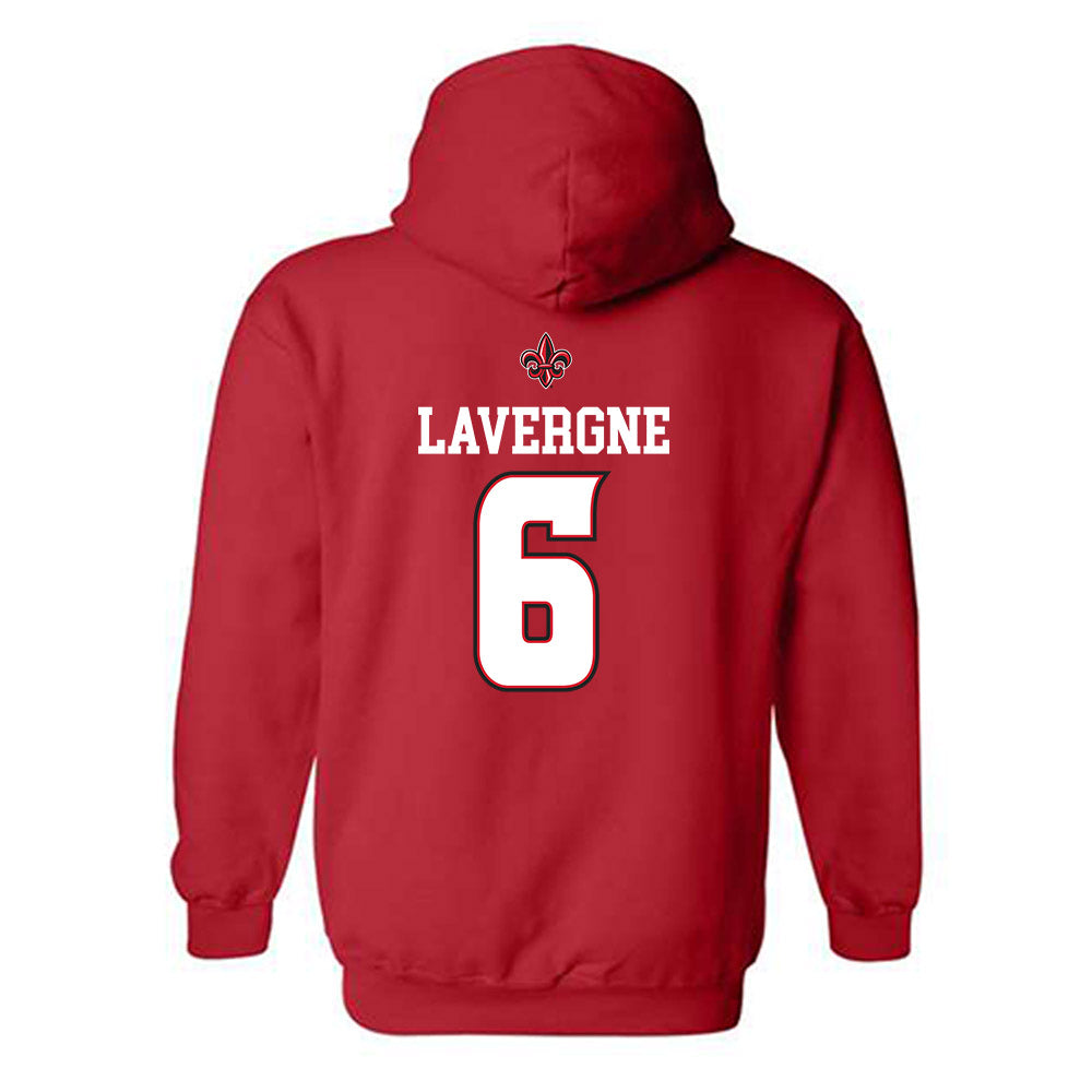 Louisiana - NCAA Men's Basketball : Devion Lavergne - Replica Shersey Hooded Sweatshirt-1