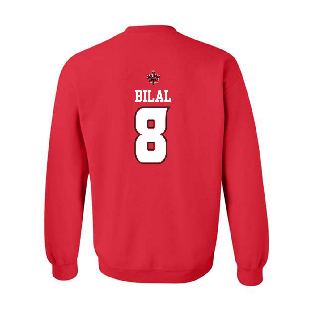Louisiana - NCAA Men's Basketball : Karris Bilal - Replica Shersey Crewneck Sweatshirt-1