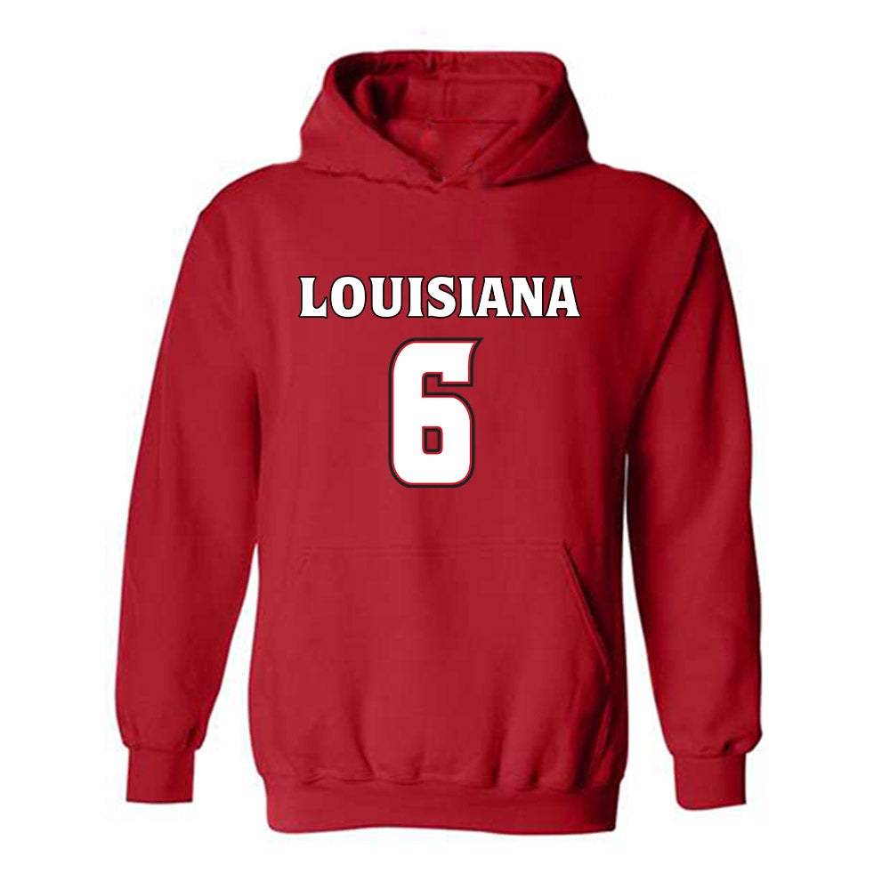 Louisiana - NCAA Men's Basketball : Devion Lavergne - Replica Shersey Hooded Sweatshirt-0