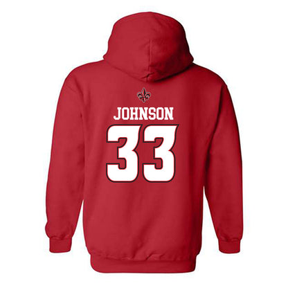Louisiana - NCAA Softball : Natalie Johnson - Replica Shersey Hooded Sweatshirt-1