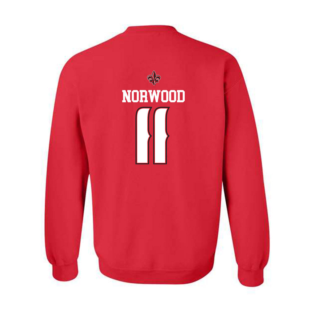 Louisiana - NCAA Softball : Mia Norwood - Replica Shersey Crewneck Sweatshirt-1
