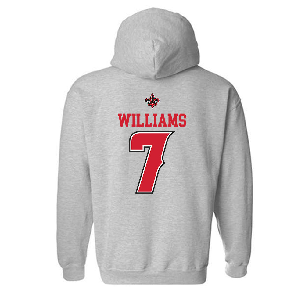 Louisiana - NCAA Softball : Dayzja Williams - Replica Shersey Hooded Sweatshirt-1