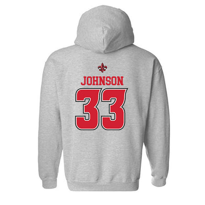 Louisiana - NCAA Softball : Natalie Johnson - Replica Shersey Hooded Sweatshirt-1