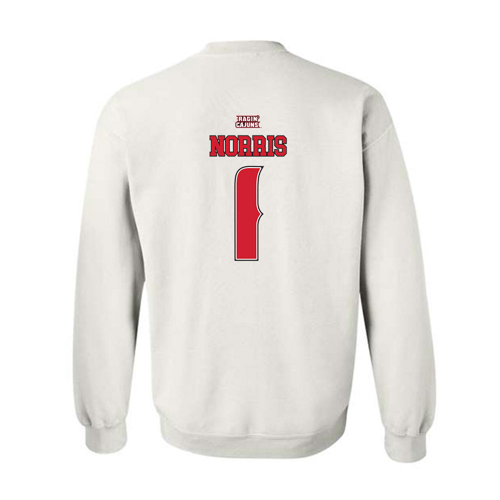 Louisiana - NCAA Women's Basketball : Kahlen Norris - Replica Shersey Crewneck Sweatshirt-1