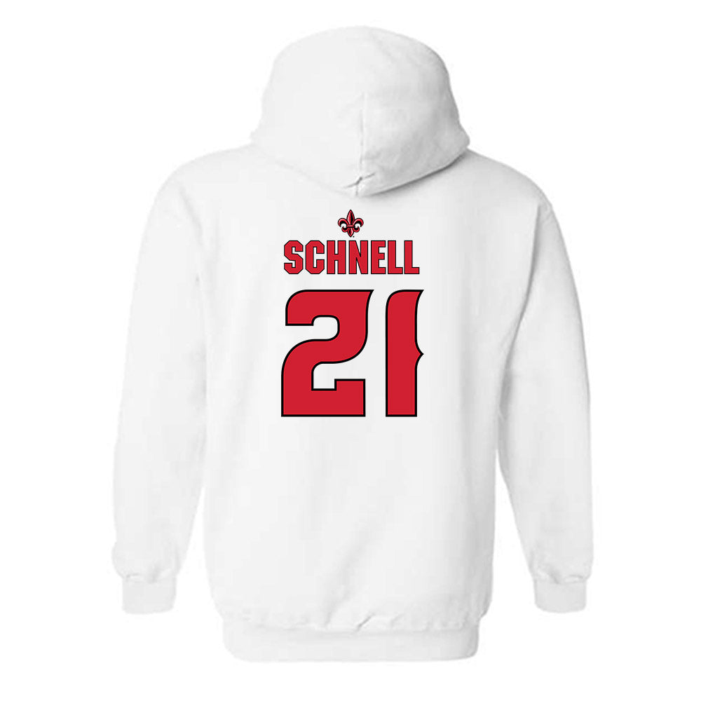 Louisiana - NCAA Women's Volleyball : Sarah Schnell - Replica Shersey Hooded Sweatshirt-1