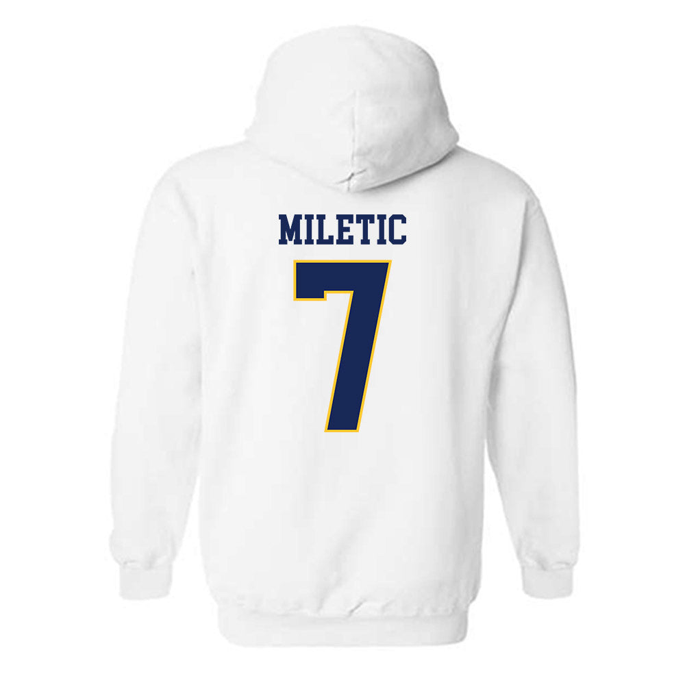 Marquette - NCAA Men's Basketball : Ian Miletic - Replica Shersey Hooded Sweatshirt-1
