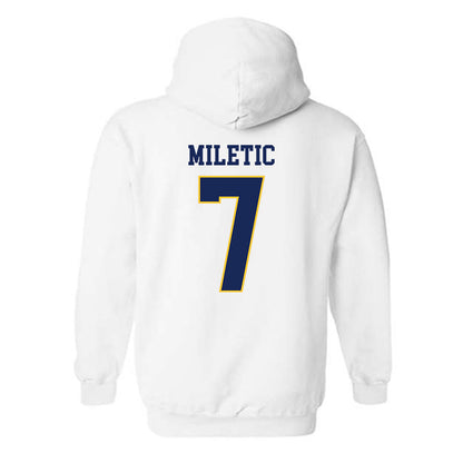 Marquette - NCAA Men's Basketball : Ian Miletic - Replica Shersey Hooded Sweatshirt-1