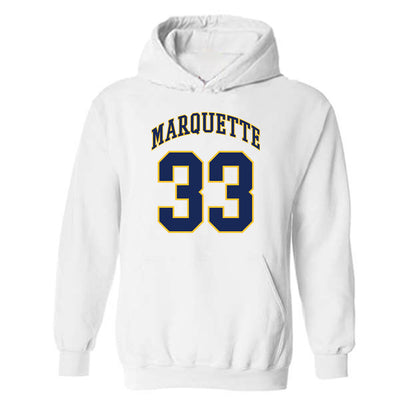 Marquette - NCAA Men's Basketball : Ethan Johnston - Replica Shersey Hooded Sweatshirt-0