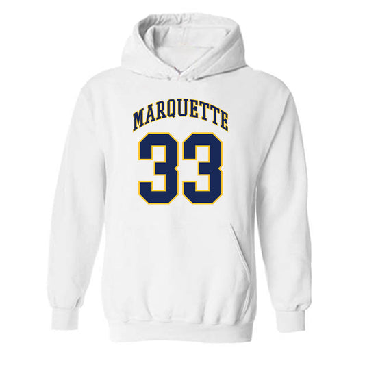 Marquette - NCAA Men's Basketball : Ethan Johnston - Replica Shersey Hooded Sweatshirt-0