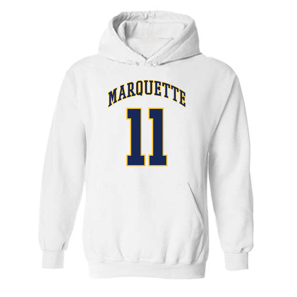 Marquette - NCAA Men's Basketball : Sananda Fru - Replica Shersey Hooded Sweatshirt-0