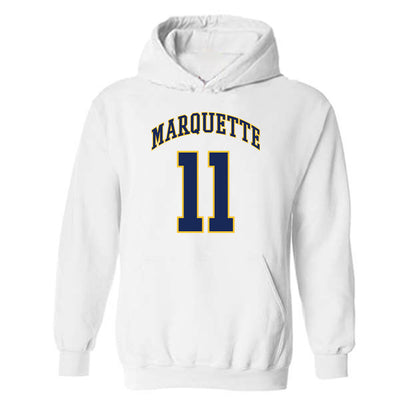 Marquette - NCAA Men's Basketball : Sananda Fru - Replica Shersey Hooded Sweatshirt-0
