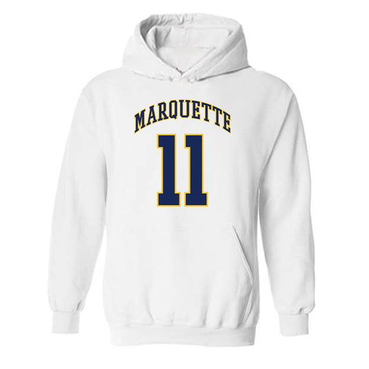 Marquette - NCAA Men's Basketball : Sananda Fru - Replica Shersey Hooded Sweatshirt-0