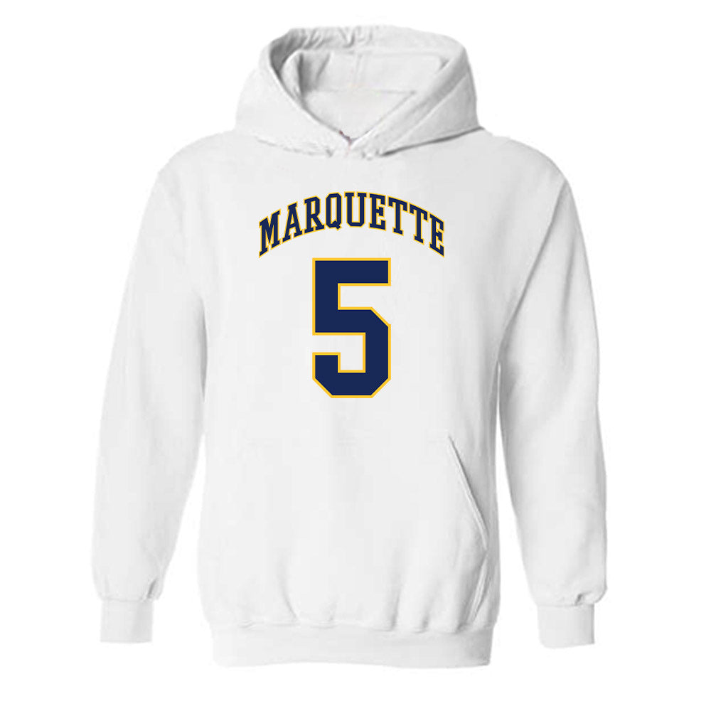 Marquette - NCAA Men's Basketball : Colton Crowdis - Replica Shersey Hooded Sweatshirt-0