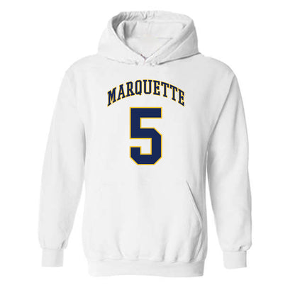 Marquette - NCAA Men's Basketball : Colton Crowdis - Replica Shersey Hooded Sweatshirt-0