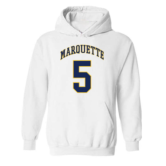 Marquette - NCAA Men's Basketball : Colton Crowdis - Replica Shersey Hooded Sweatshirt-0