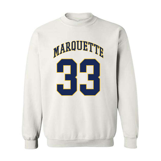 Marquette - NCAA Men's Basketball : Ethan Johnston - Replica Shersey Crewneck Sweatshirt-0