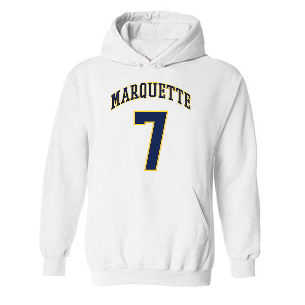 Marquette - NCAA Men's Basketball : Ian Miletic - Replica Shersey Hooded Sweatshirt-0