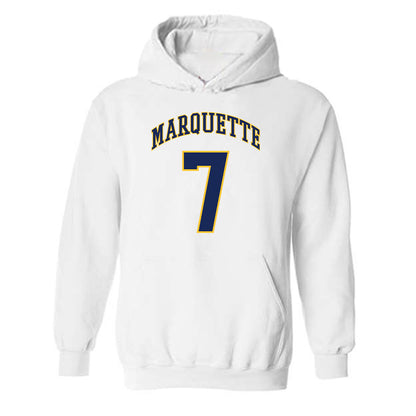 Marquette - NCAA Men's Basketball : Ian Miletic - Replica Shersey Hooded Sweatshirt-0