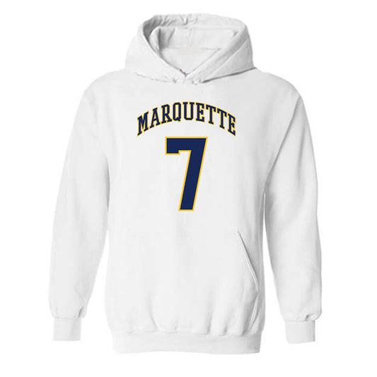Marquette - NCAA Men's Basketball : Ian Miletic - Replica Shersey Hooded Sweatshirt-0