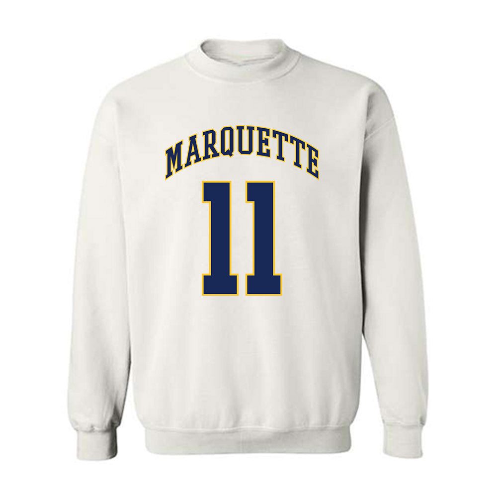 Marquette - NCAA Men's Basketball : Sananda Fru - Replica Shersey Crewneck Sweatshirt-0