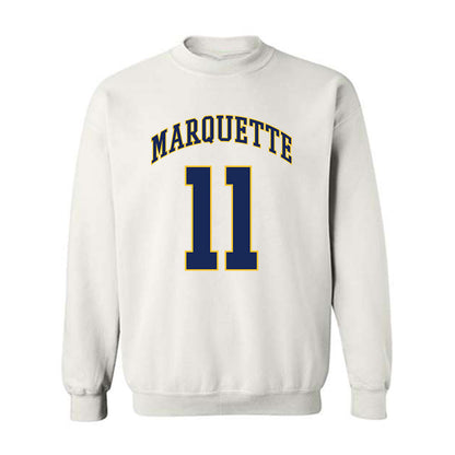 Marquette - NCAA Men's Basketball : Sananda Fru - Replica Shersey Crewneck Sweatshirt-0