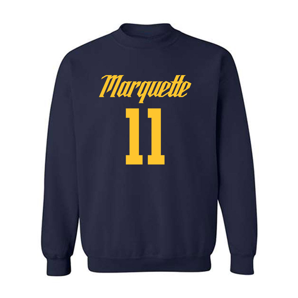 Marquette - NCAA Men's Basketball : Sananda Fru - Replica Shersey Crewneck Sweatshirt-0