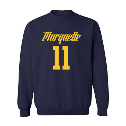Marquette - NCAA Men's Basketball : Sananda Fru - Replica Shersey Crewneck Sweatshirt-0