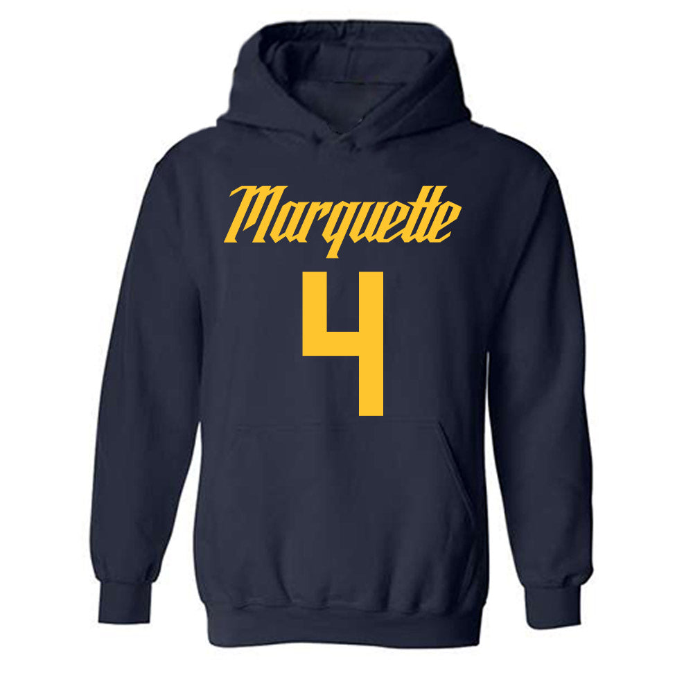 Marquette - NCAA Men's Basketball : Nolan Minessale - Replica Shersey Hooded Sweatshirt-0