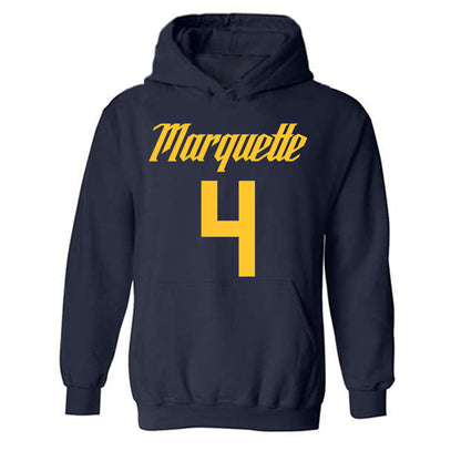 Marquette - NCAA Men's Basketball : Nolan Minessale - Replica Shersey Hooded Sweatshirt-0