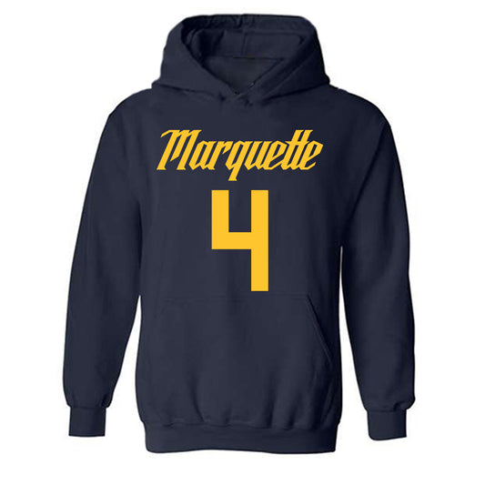 Marquette - NCAA Men's Basketball : Nolan Minessale - Replica Shersey Hooded Sweatshirt-0