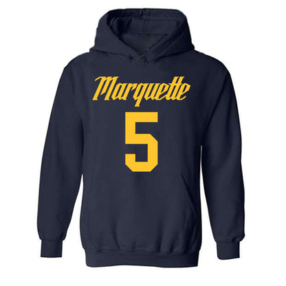 Marquette - NCAA Men's Basketball : Colton Crowdis - Replica Shersey Hooded Sweatshirt-0