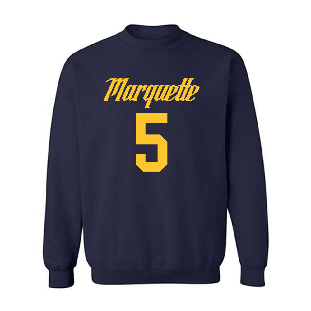 Marquette - NCAA Men's Basketball : Colton Crowdis - Replica Shersey Crewneck Sweatshirt-0