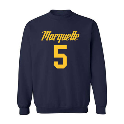 Marquette - NCAA Men's Basketball : Colton Crowdis - Replica Shersey Crewneck Sweatshirt-0