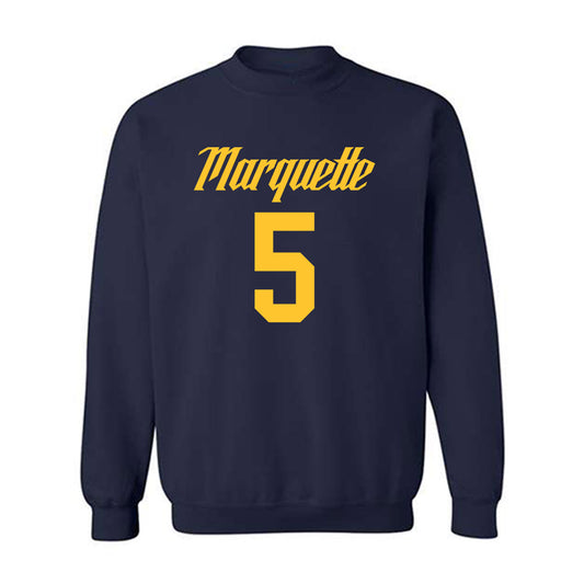 Marquette - NCAA Men's Basketball : Colton Crowdis - Replica Shersey Crewneck Sweatshirt-0
