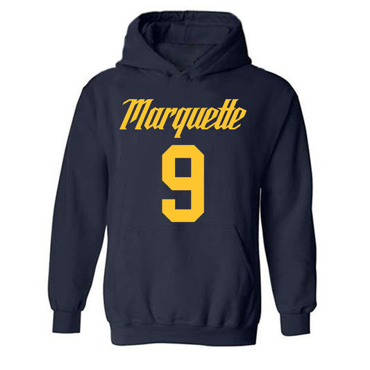 Marquette - NCAA Men's Basketball : Damarius Owens - Replica Shersey Hooded Sweatshirt-0