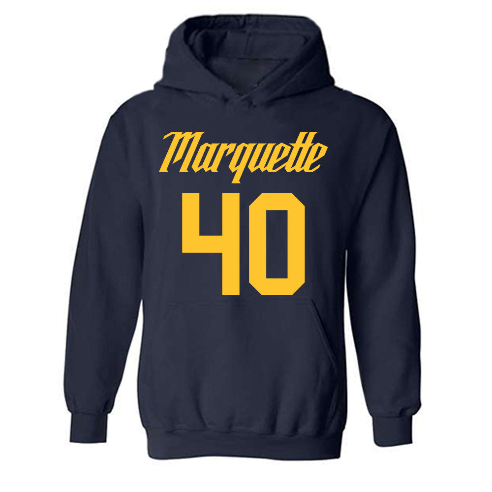 Marquette - NCAA Men's Basketball : Casey O'Malley - Replica Shersey Hooded Sweatshirt-0