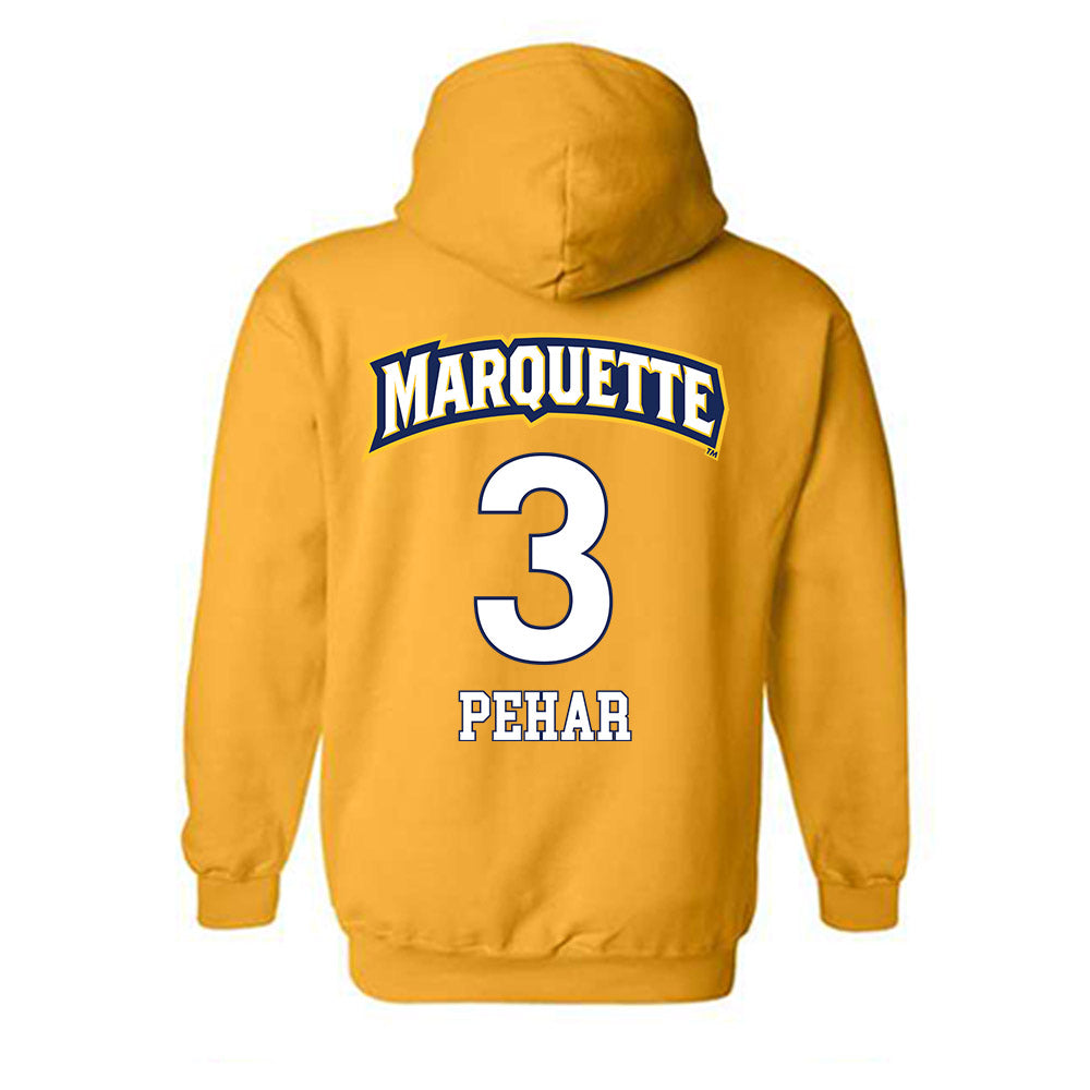 Marquette - NCAA Men's Soccer : Rio Pehar - Replica Shersey Hooded Sweatshirt-1