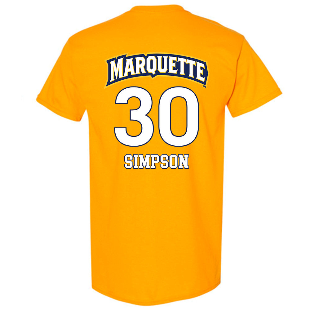 Marquette - NCAA Men's Soccer : Cameron Simpson - Replica Shersey T-Shirt-1