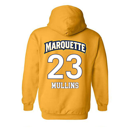 Marquette - NCAA Men's Soccer : Drew Mullins - Replica Shersey Hooded Sweatshirt-1