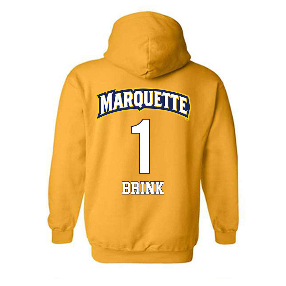 Marquette - NCAA Men's Soccer : Marten Brink - Replica Shersey Hooded Sweatshirt