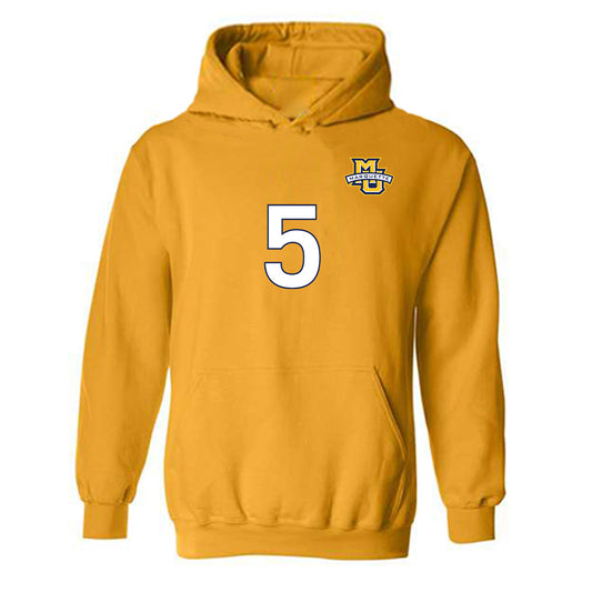 Marquette - NCAA Men's Soccer : Tristan Ronnestad-Stevens - Replica Shersey Hooded Sweatshirt-0