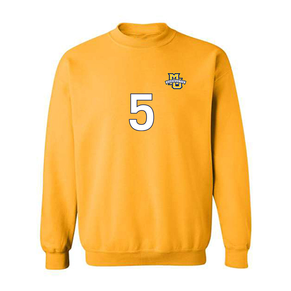 Marquette - NCAA Men's Soccer : Tristan Ronnestad-Stevens - Replica Shersey Crewneck Sweatshirt-0