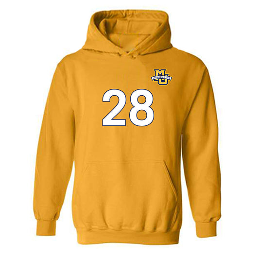 Marquette - NCAA Men's Soccer : Mads Horgoien - Replica Shersey Hooded Sweatshirt-0