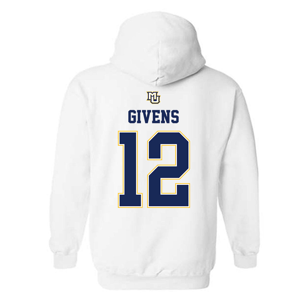 Marquette - NCAA Women's Basketball : Mackenzie Givens - Replica Shersey Hooded Sweatshirt-1