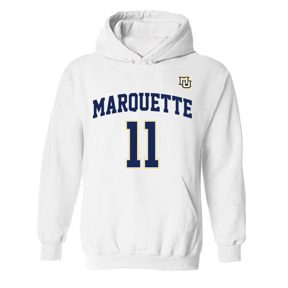 Marquette - NCAA Women's Basketball : Noelle Anthon - Replica Shersey Hooded Sweatshirt-0