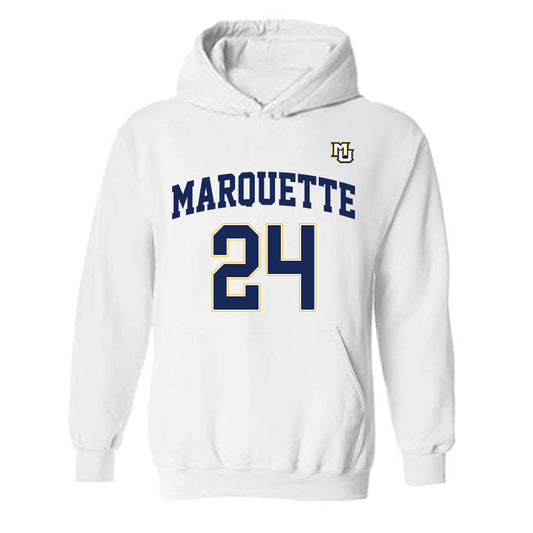 Marquette - NCAA Women's Basketball : JJ Barnes - Replica Shersey Hooded Sweatshirt-0