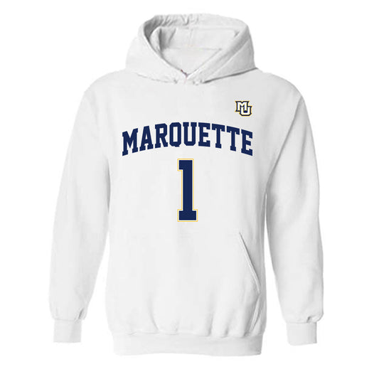 Marquette - NCAA Women's Basketball : Brooklyn Hall - Replica Shersey Hooded Sweatshirt-0