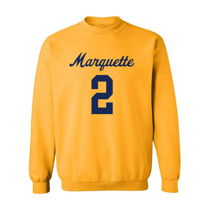 Marquette - NCAA Women's Lacrosse : Rose Bilella - Replica Shersey Crewneck Sweatshirt-0