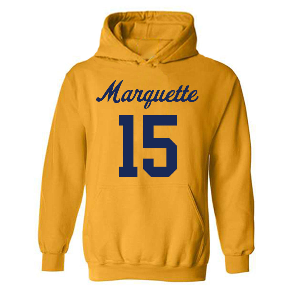 Marquette - NCAA Women's Lacrosse : Mckenna Farrell - Replica Shersey Hooded Sweatshirt-0