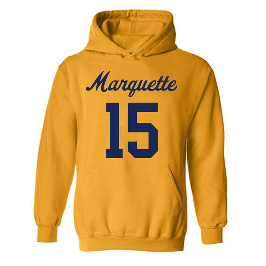 Marquette - NCAA Women's Lacrosse : Mckenna Farrell - Replica Shersey Hooded Sweatshirt-0
